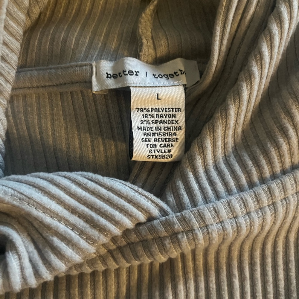 Together Ribbed Gray Top - Picture 2 of 2